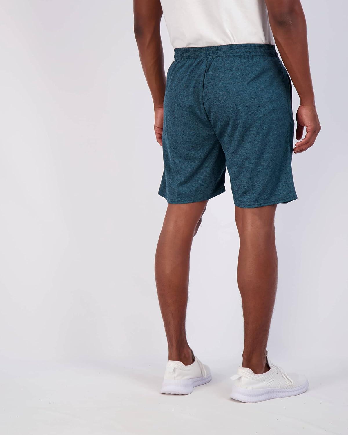 imageReal Essentials 4 Pack Mens Mesh 7quot 5quot 3quot Athletic Zipper Shorts Workout Gym Running Basketball Big and Tall Available7inch  Set 9