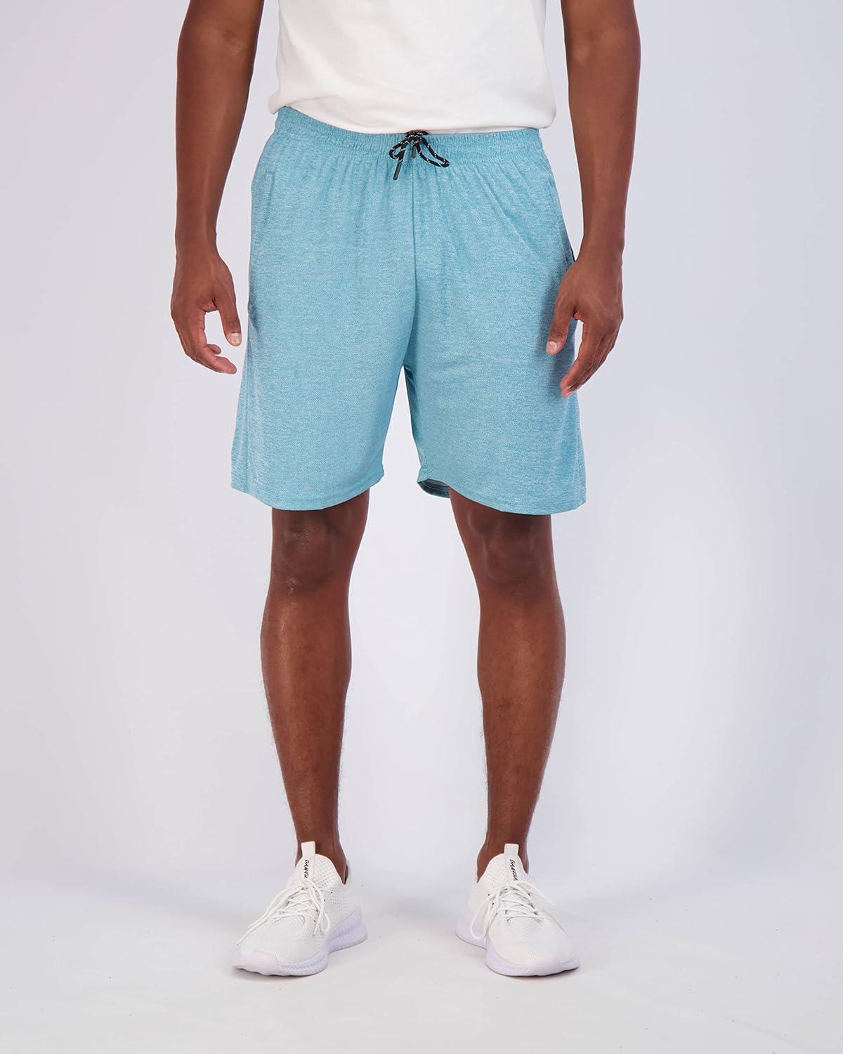 imageReal Essentials 4 Pack Mens Mesh 7quot 5quot 3quot Athletic Zipper Shorts Workout Gym Running Basketball Big and Tall Available7inch  Set 9