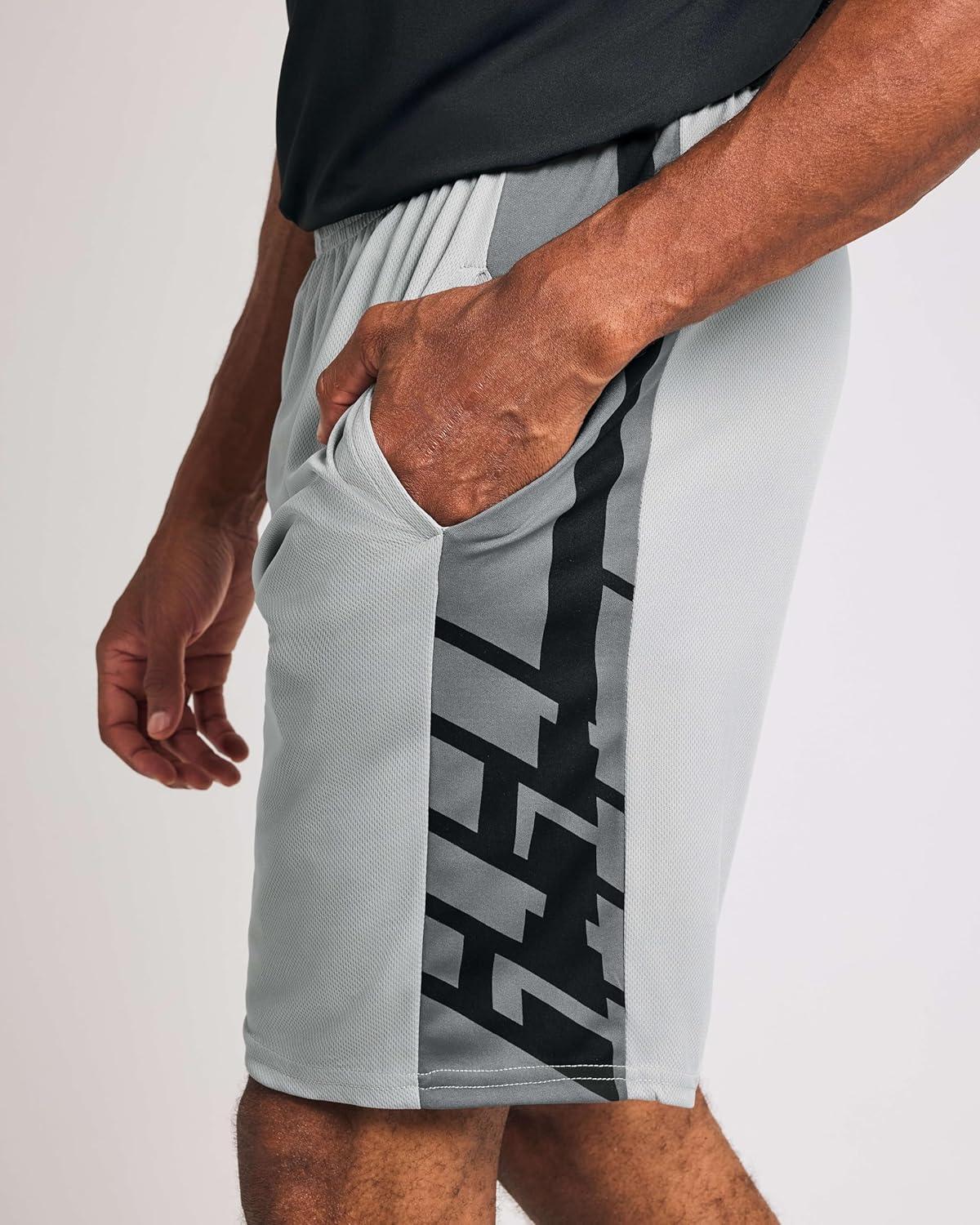 imageReal Essentials 5 Pack Mens 9quot Mesh Shorts  Athletic Gym Workout Basketball Running Casual Lounge Activewear PocketsSet B