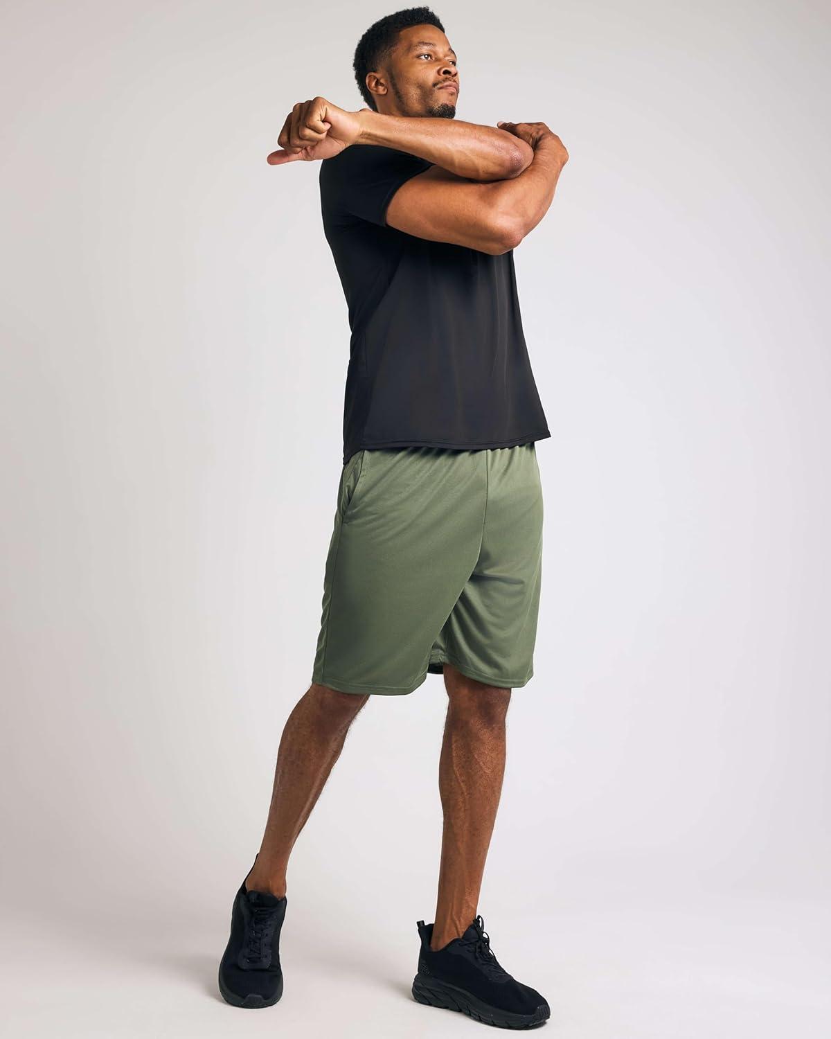 imageReal Essentials 5 Pack Mens 9quot Mesh Shorts  Athletic Gym Workout Basketball Running Casual Lounge Activewear PocketsSet G