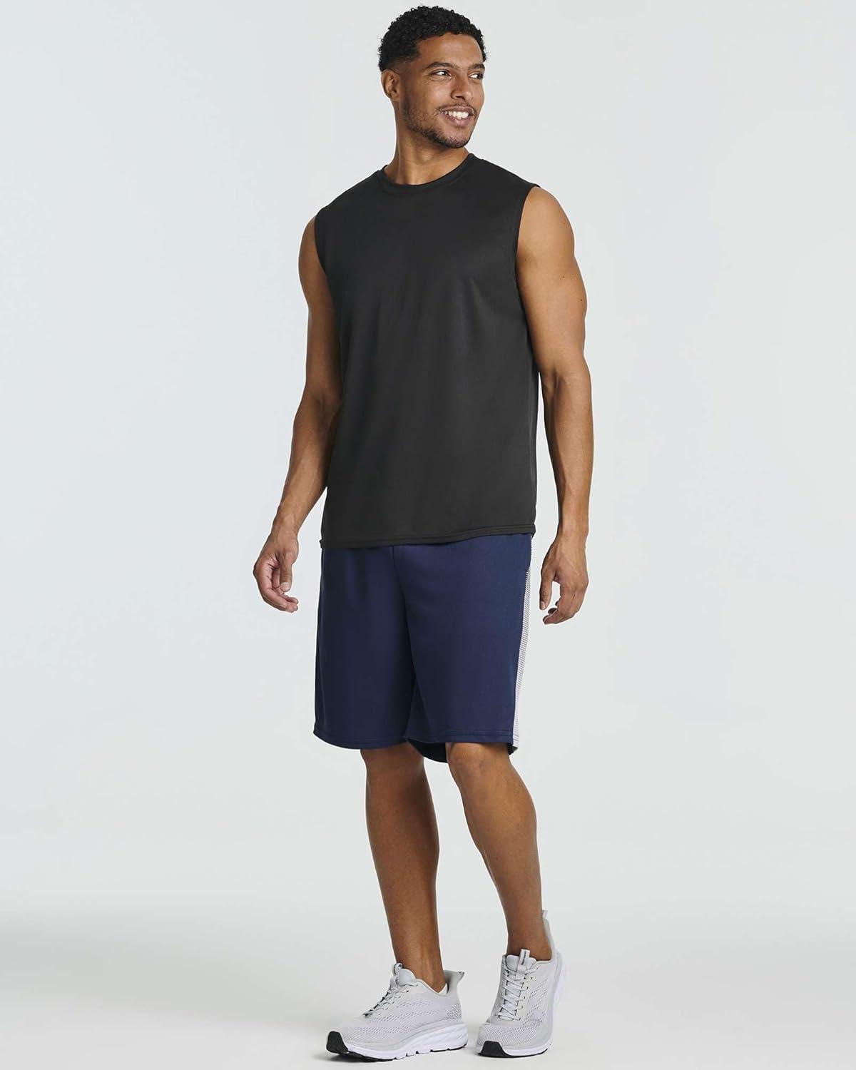 imageReal Essentials 5 Pack Mens 9quot Mesh Shorts  Athletic Gym Workout Basketball Running Casual Lounge Activewear PocketsSet J