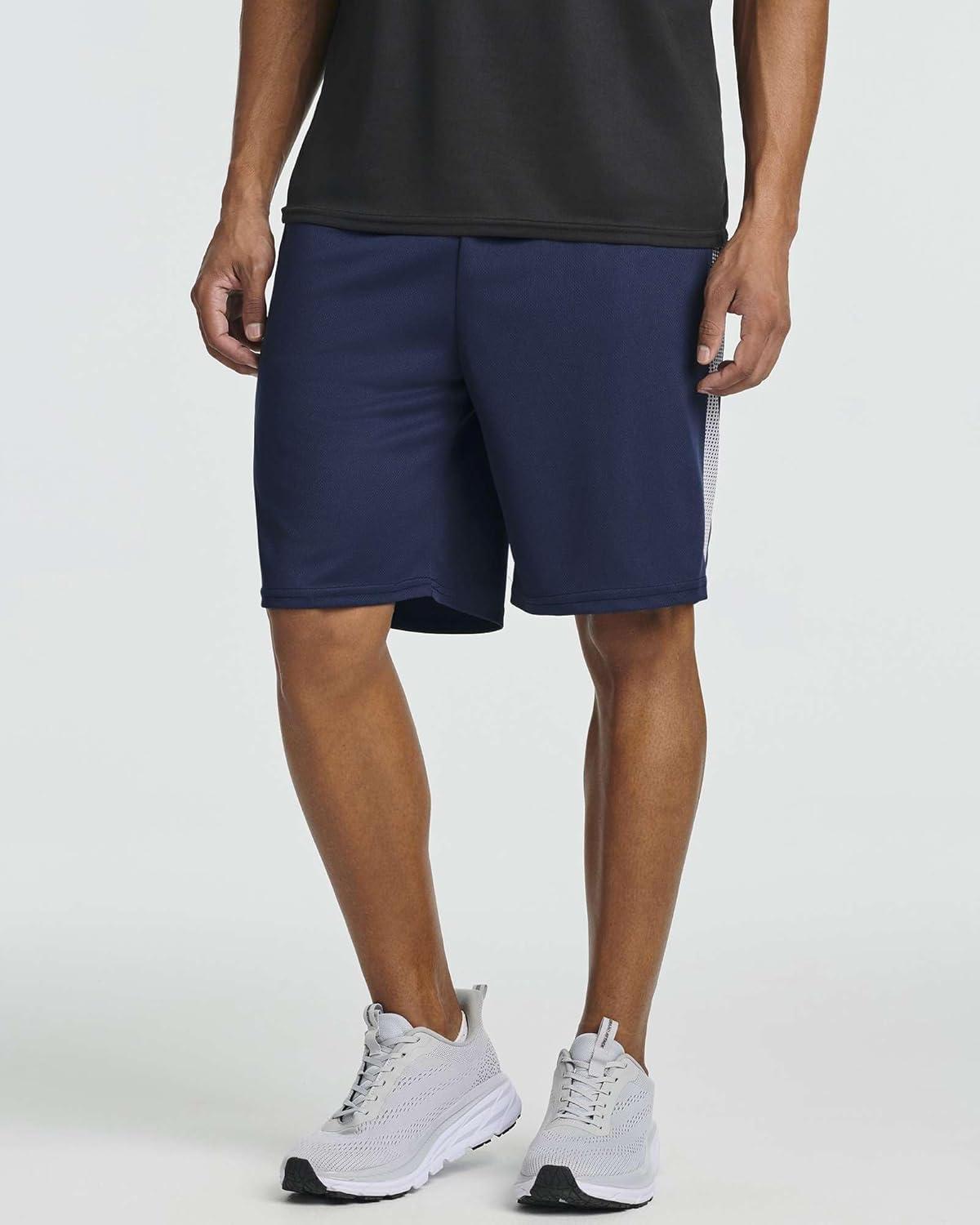 imageReal Essentials 5 Pack Mens 9quot Mesh Shorts  Athletic Gym Workout Basketball Running Casual Lounge Activewear PocketsSet J