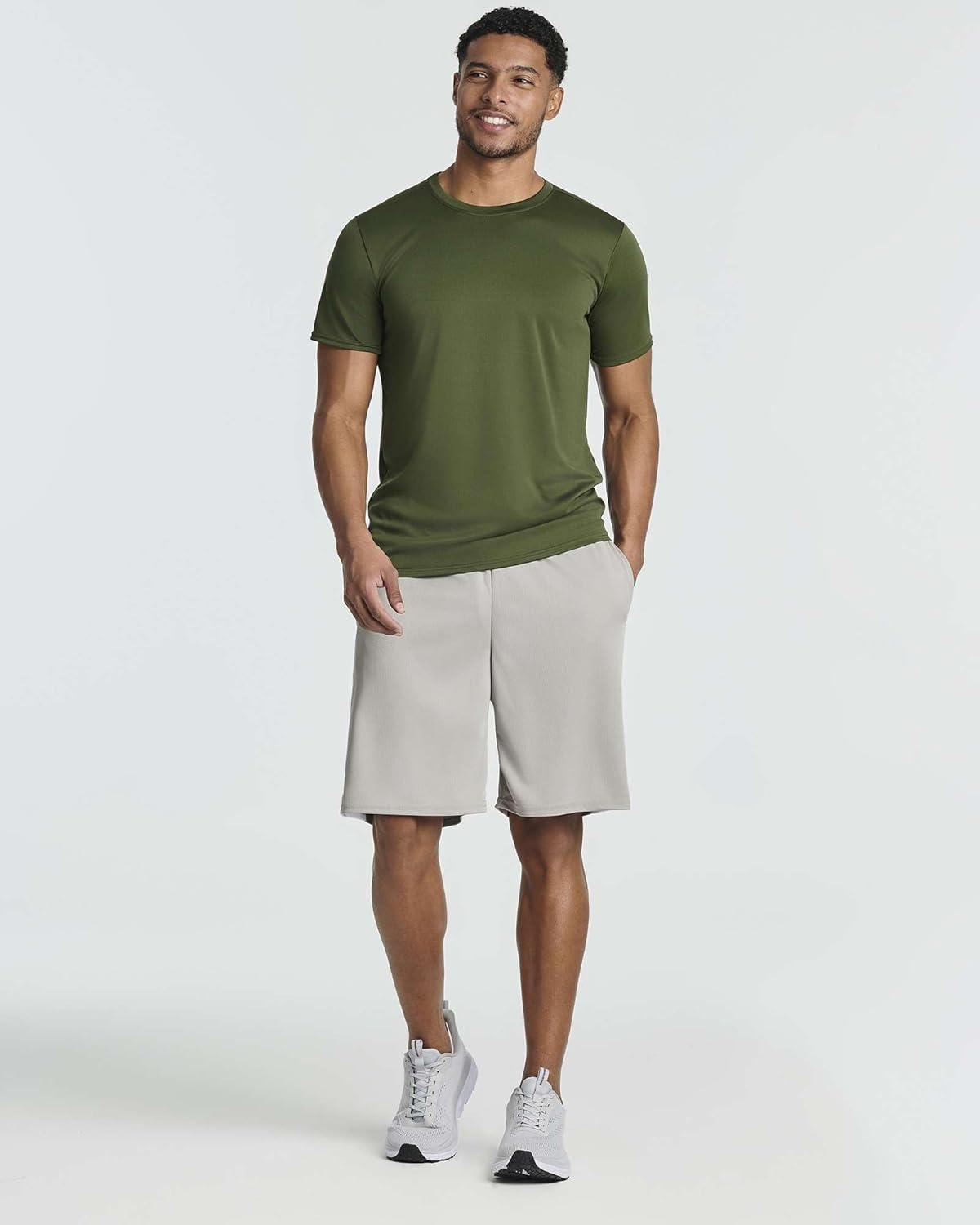 imageReal Essentials 5 Pack Mens 9quot Mesh Shorts  Athletic Gym Workout Basketball Running Casual Lounge Activewear PocketsSet a