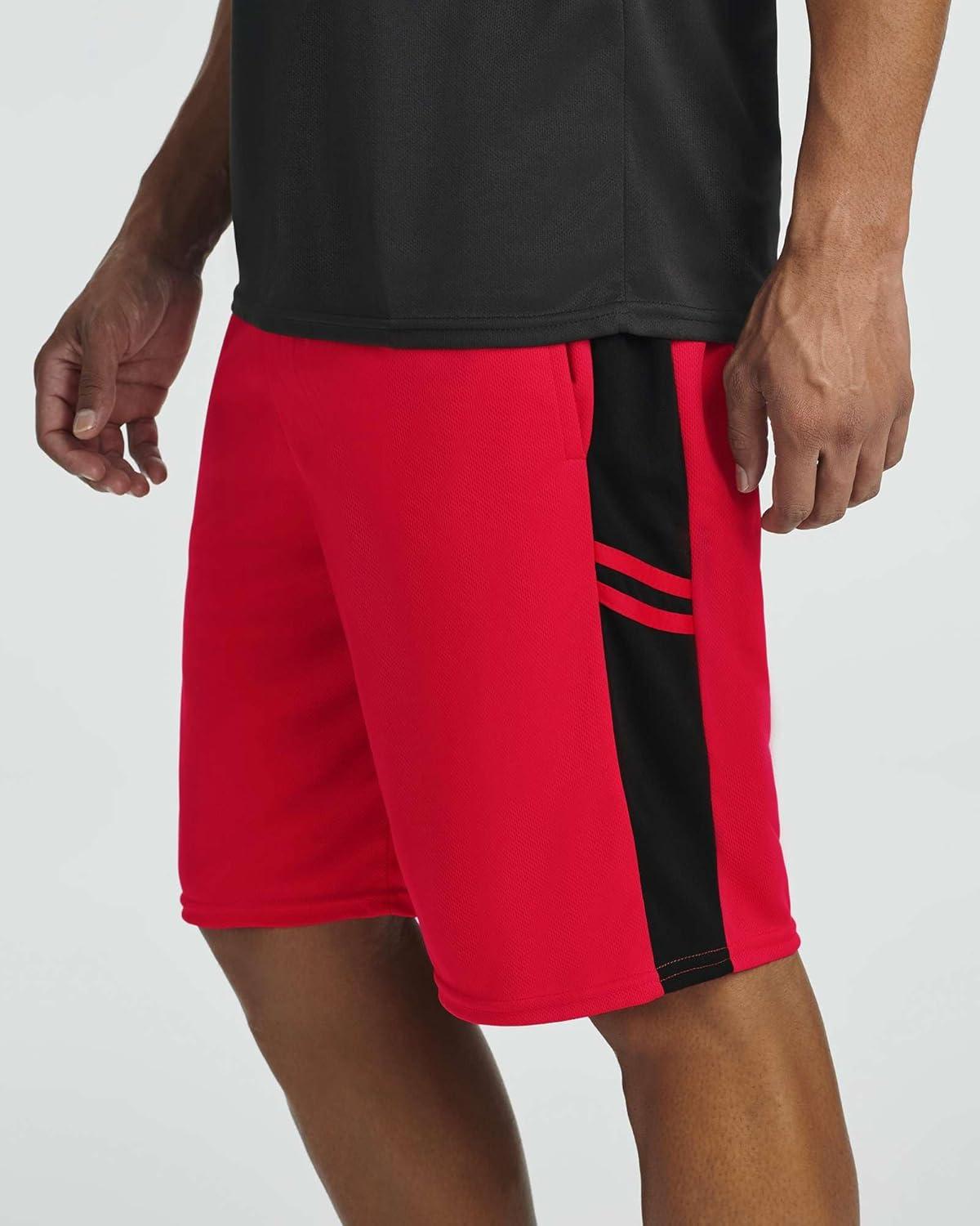 imageReal Essentials 5 Pack Mens 9quot Mesh Shorts  Athletic Gym Workout Basketball Running Casual Lounge Activewear PocketsSet a