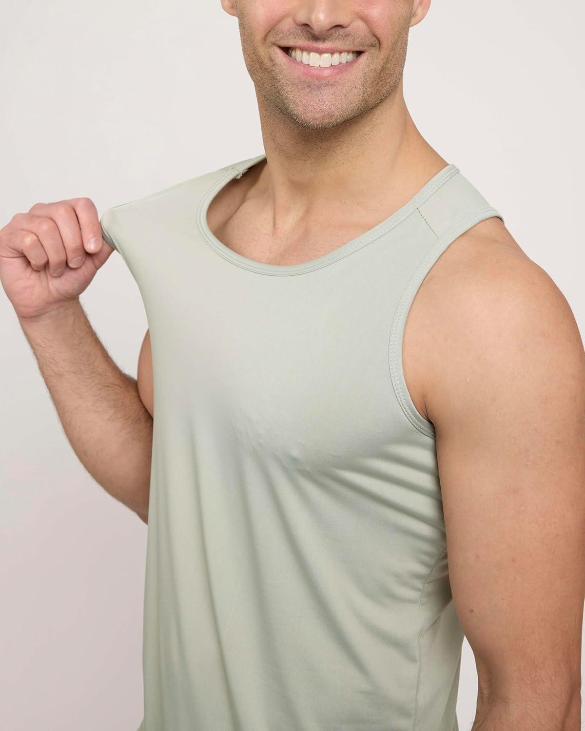 imageReal Essentials 5 Pack Mens DryFit Muscle Tank Top Sleeveless Shirts Workout Tees Athletic Gym Big ampamp Tall AvailableSet 5