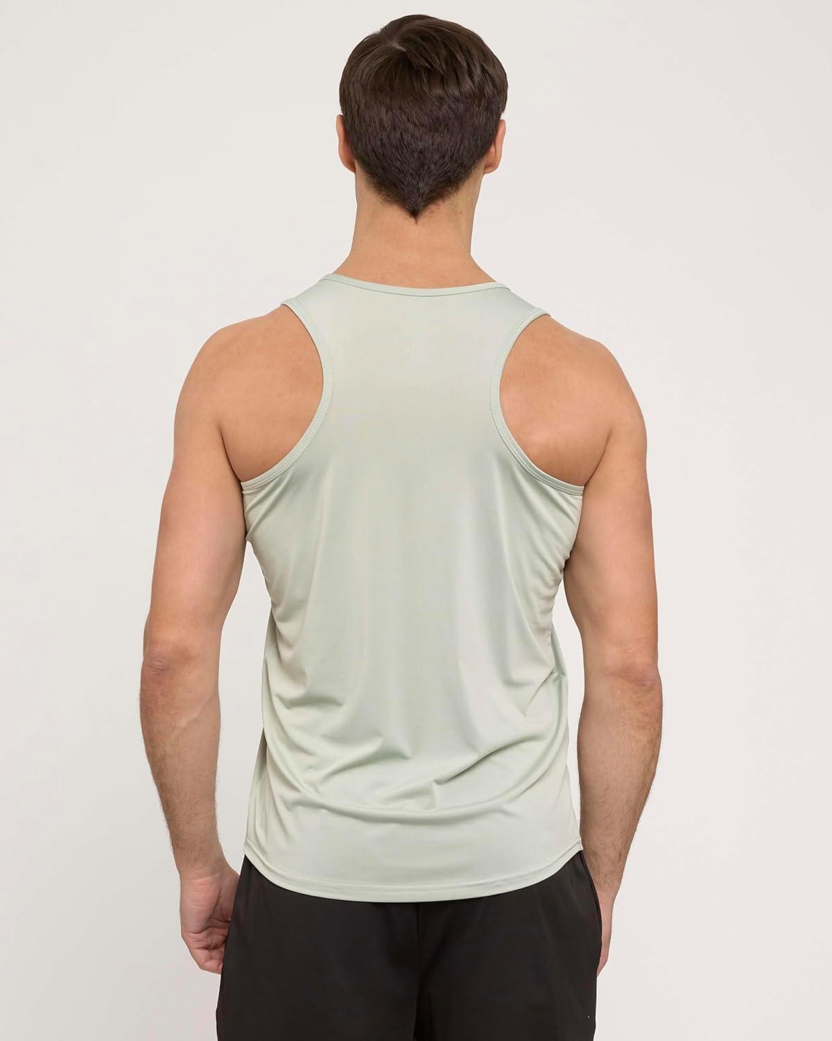 imageReal Essentials 5 Pack Mens DryFit Muscle Tank Top Sleeveless Shirts Workout Tees Athletic Gym Big ampamp Tall AvailableSet 5