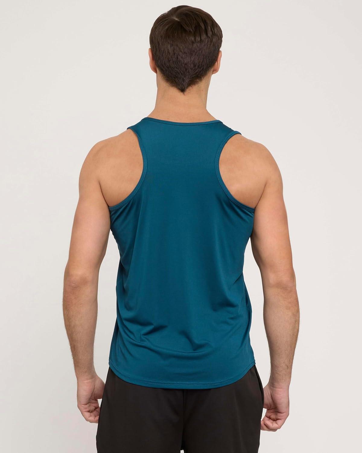 imageReal Essentials 5 Pack Mens DryFit Muscle Tank Top Sleeveless Shirts Workout Tees Athletic Gym Big ampamp Tall AvailableSet 6