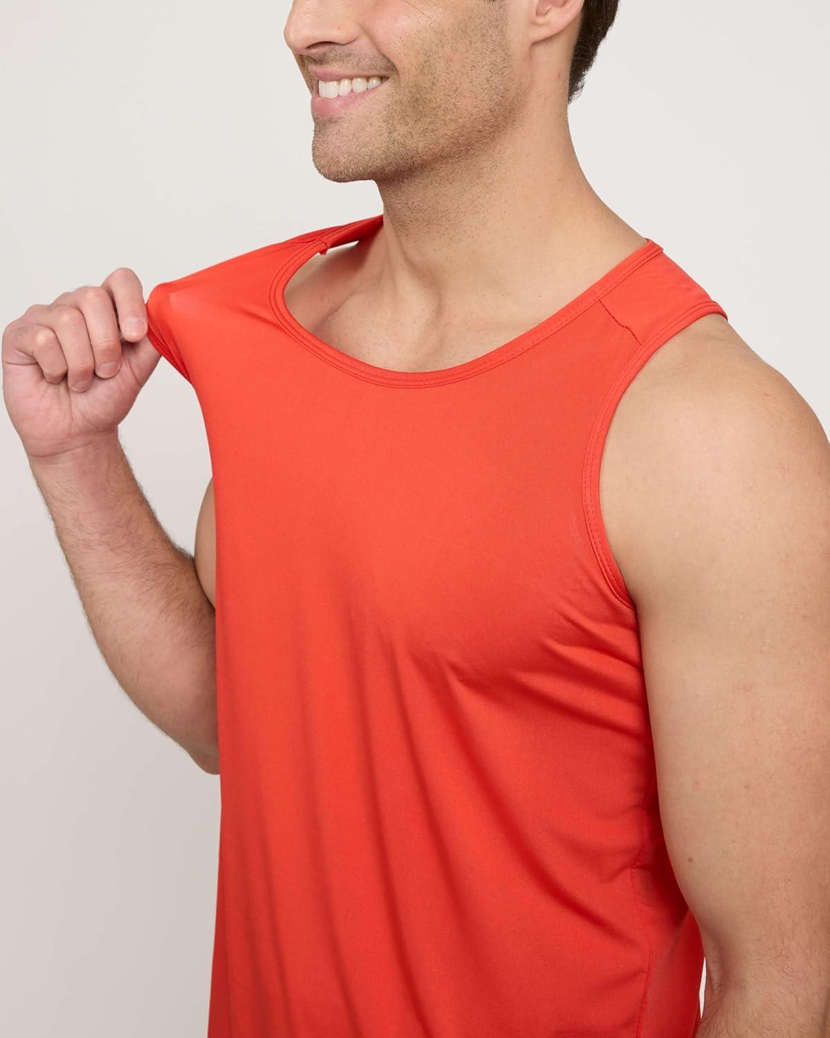 imageReal Essentials 5 Pack Mens DryFit Muscle Tank Top Sleeveless Shirts Workout Tees Athletic Gym Big ampamp Tall AvailableSet 7