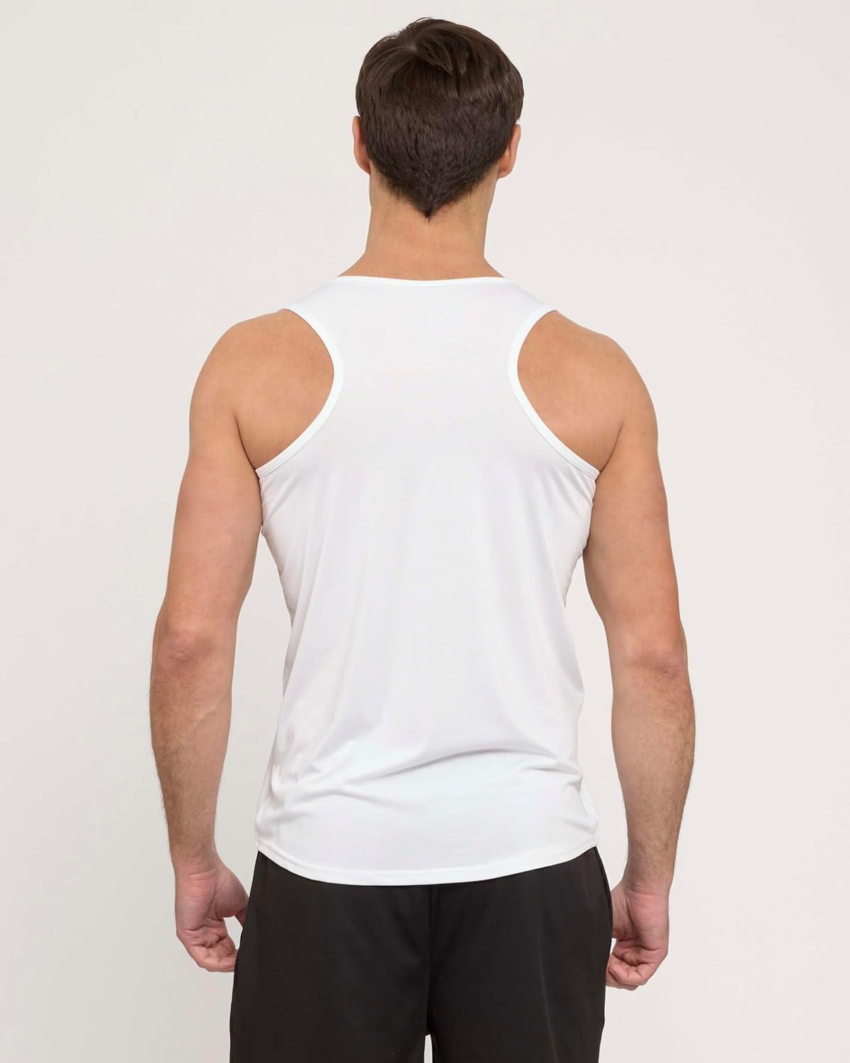 imageReal Essentials 5 Pack Mens DryFit Muscle Tank Top Sleeveless Shirts Workout Tees Athletic Gym Big ampamp Tall AvailableSet 8