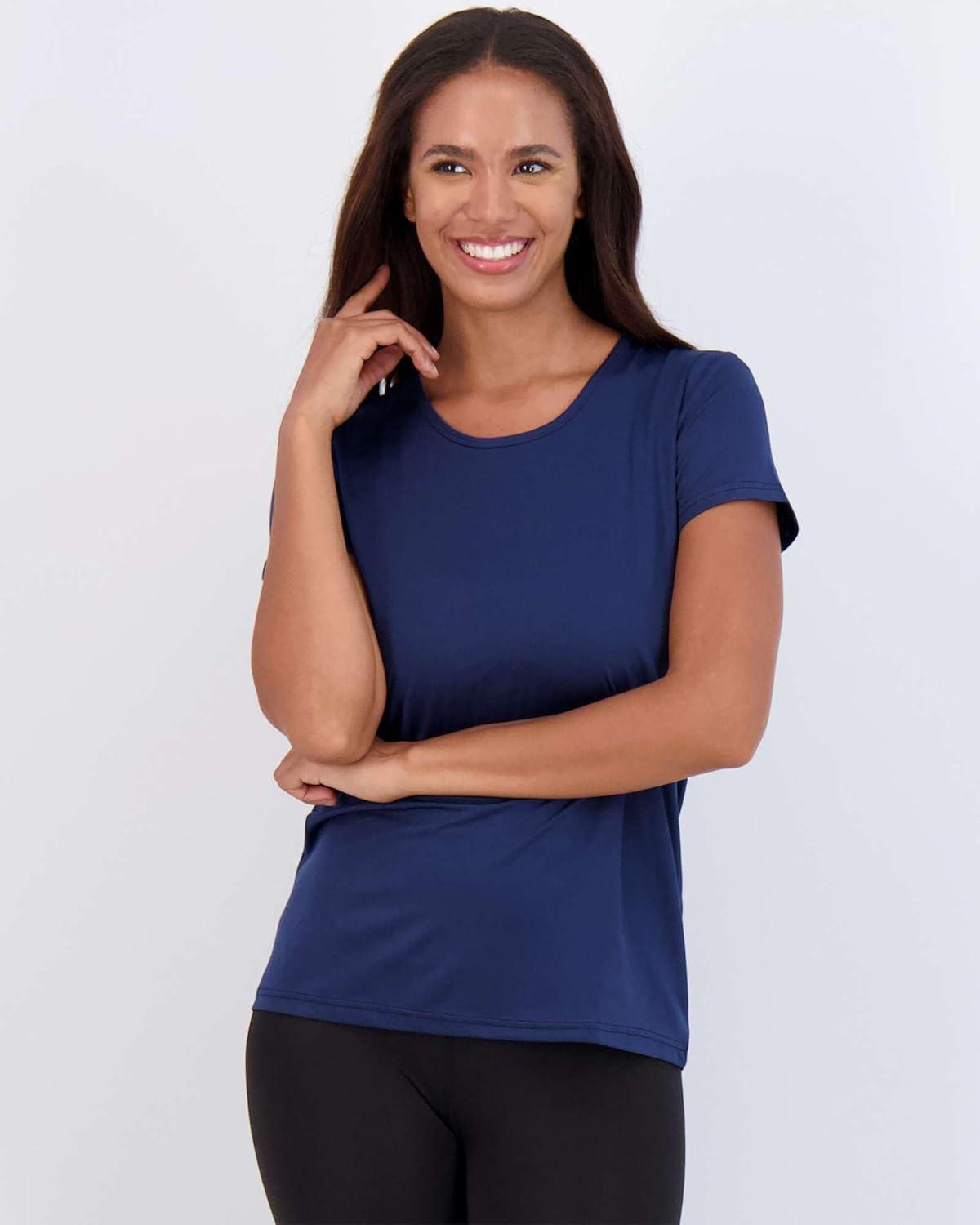 imageReal Essentials 5 Pack Womens Short Sleeve TShirts Workout Tops Fitness Pilates Gym Activewear Athletic Plus AvailableSet 6