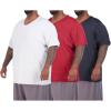 imageReal Essentials 3 Pack Mens Big ampamp Tall Short Sleeve VNeck Athletic TShirt DryFit Workout Shirts Moisture Wicking 3X5XSet 5
