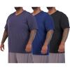 imageReal Essentials 3 Pack Mens Big ampamp Tall Short Sleeve VNeck Athletic TShirt DryFit Workout Shirts Moisture Wicking 3X5XSet 6