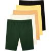 imageReal Essentials 5 Pack Girls Cotton Spandex Biker Short Cartwheel Dance Shorts Athletic Under Dress Gymnastics Ages 418Set 2