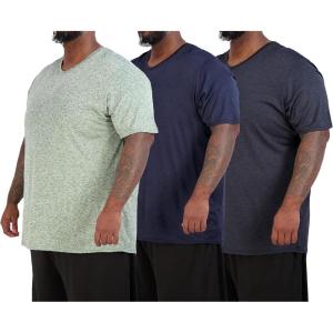 imageReal Essentials 3 Pack Mens Big ampamp Tall Short Sleeve VNeck Athletic TShirt DryFit Workout Shirts Moisture Wicking 3X5XSet 10