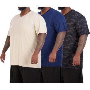 imageReal Essentials 3 Pack Mens Big ampamp Tall Short Sleeve VNeck Athletic TShirt DryFit Workout Shirts Moisture Wicking 3X5XSet 8