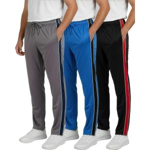 imageReal Essentials 3 Pack Mens Sweatpants  Athletic Track Pants with Pockets  Workout Running ampamp Lounge Big and TallSet 5