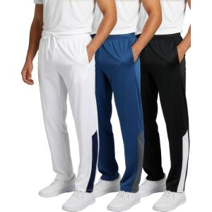 imageReal Essentials 3 Pack Mens Sweatpants  Athletic Track Pants with Pockets  Workout Running ampamp Lounge Big and TallSet 8