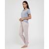 imageReal Essentials 2 Pack Womens Comfy Pajama Sets  Short ampamp Long Sleeve Ladies Loungewear Sleepwear PJs Available In PlusSet C Gray  Navy
