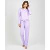 imageReal Essentials 2 Pack Womens Comfy Pajama Sets  Short ampamp Long Sleeve Ladies Loungewear Sleepwear PJs Available In PlusSet E Purple  Black