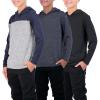 imageReal Essentials 3 Pack DryFit Youth Boys Teen Active Long Sleeve Hoodie Sweatshirts  Hooded Pullover ShirtsSet C