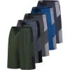 imageReal Essentials Mens 5 Pack 9quot DryFit Shorts  Athletic Gym Workout Basketball Running Casual Lounge Active PocketsSet G