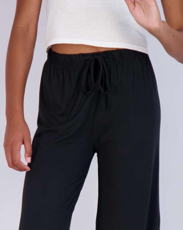 imageReal Essentials 3 Pack Soft Palazzo Pajama Pants for Women Wide Leg Comfortable Casual Lounge Yoga Bottoms Plus SizeSet 5