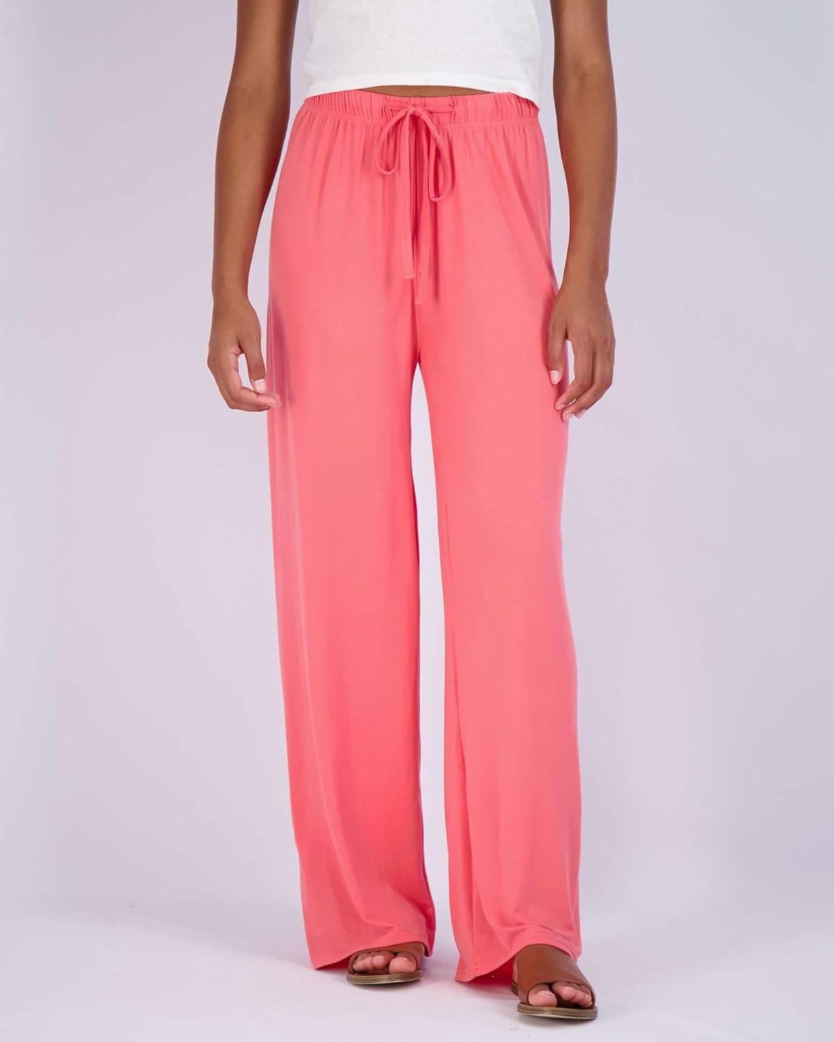 imageReal Essentials 3 Pack Soft Palazzo Pajama Pants for Women Wide Leg Comfortable Casual Lounge Yoga Bottoms Plus SizeSet 8