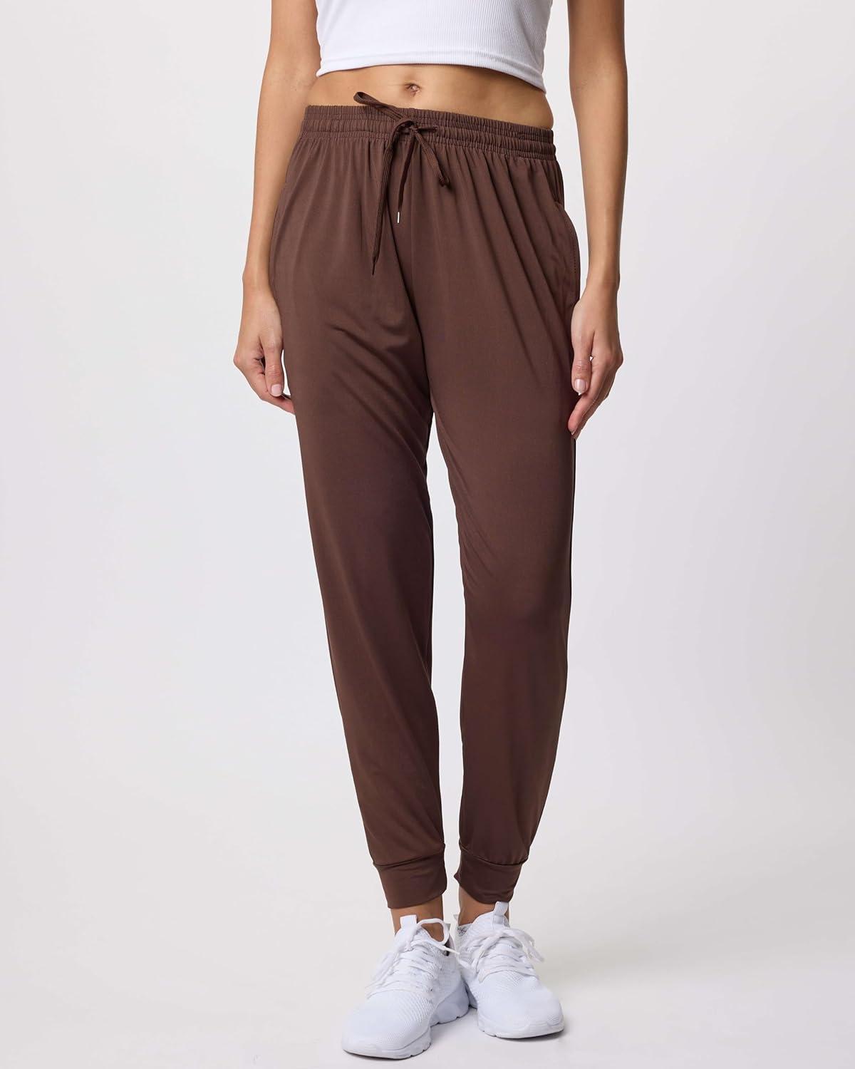 imageReal Essentials 3 Pack Womens DryFit Active Athletic Joggers Yoga Lounge Pants  Drawstring Available in Plus SizeSet 10