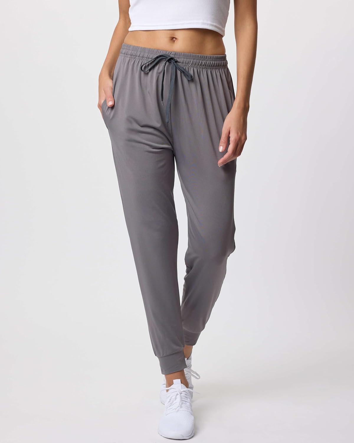 imageReal Essentials 3 Pack Womens DryFit Active Athletic Joggers Yoga Lounge Pants  Drawstring Available in Plus SizeSet 3