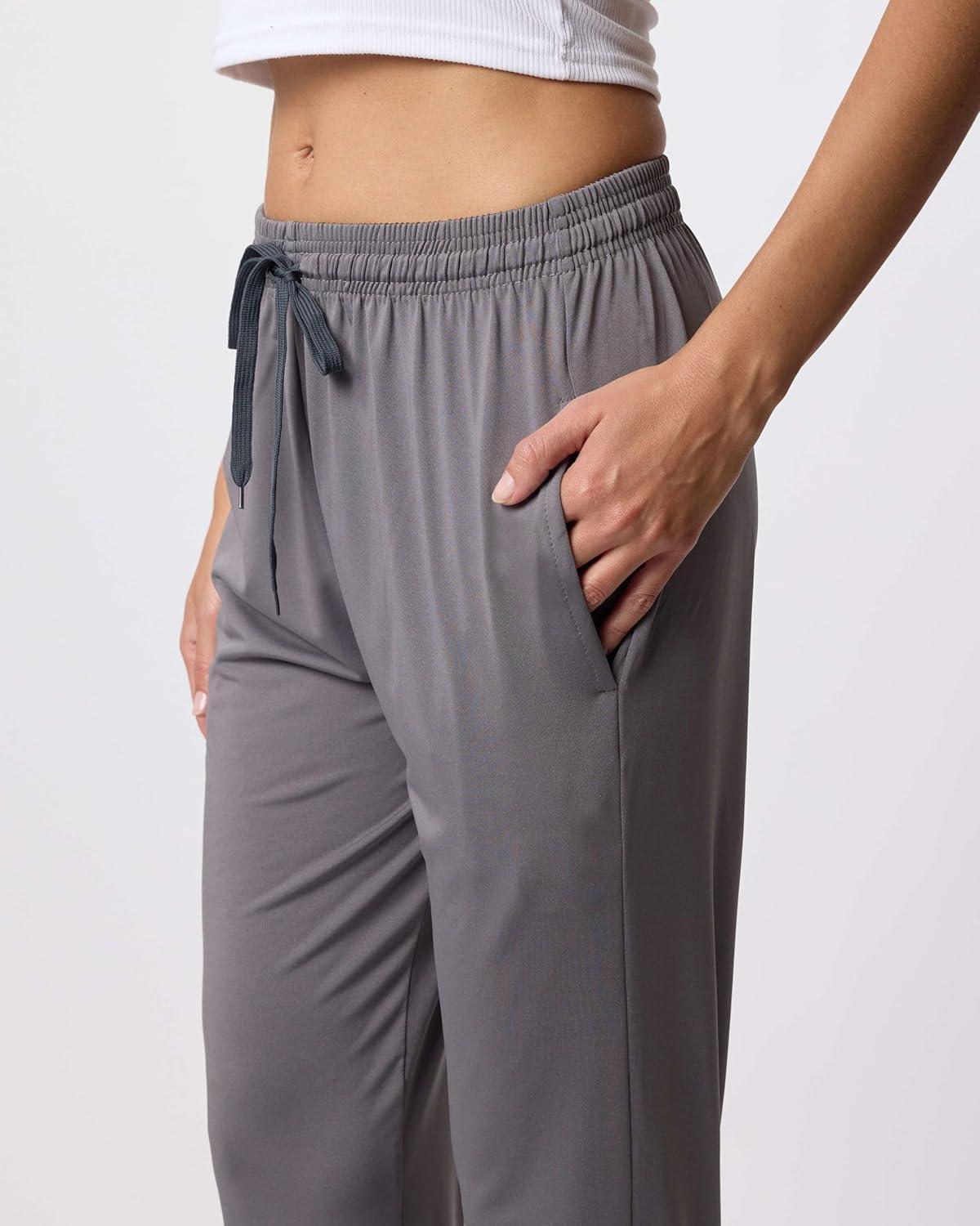 imageReal Essentials 3 Pack Womens DryFit Active Athletic Joggers Yoga Lounge Pants  Drawstring Available in Plus SizeSet 3