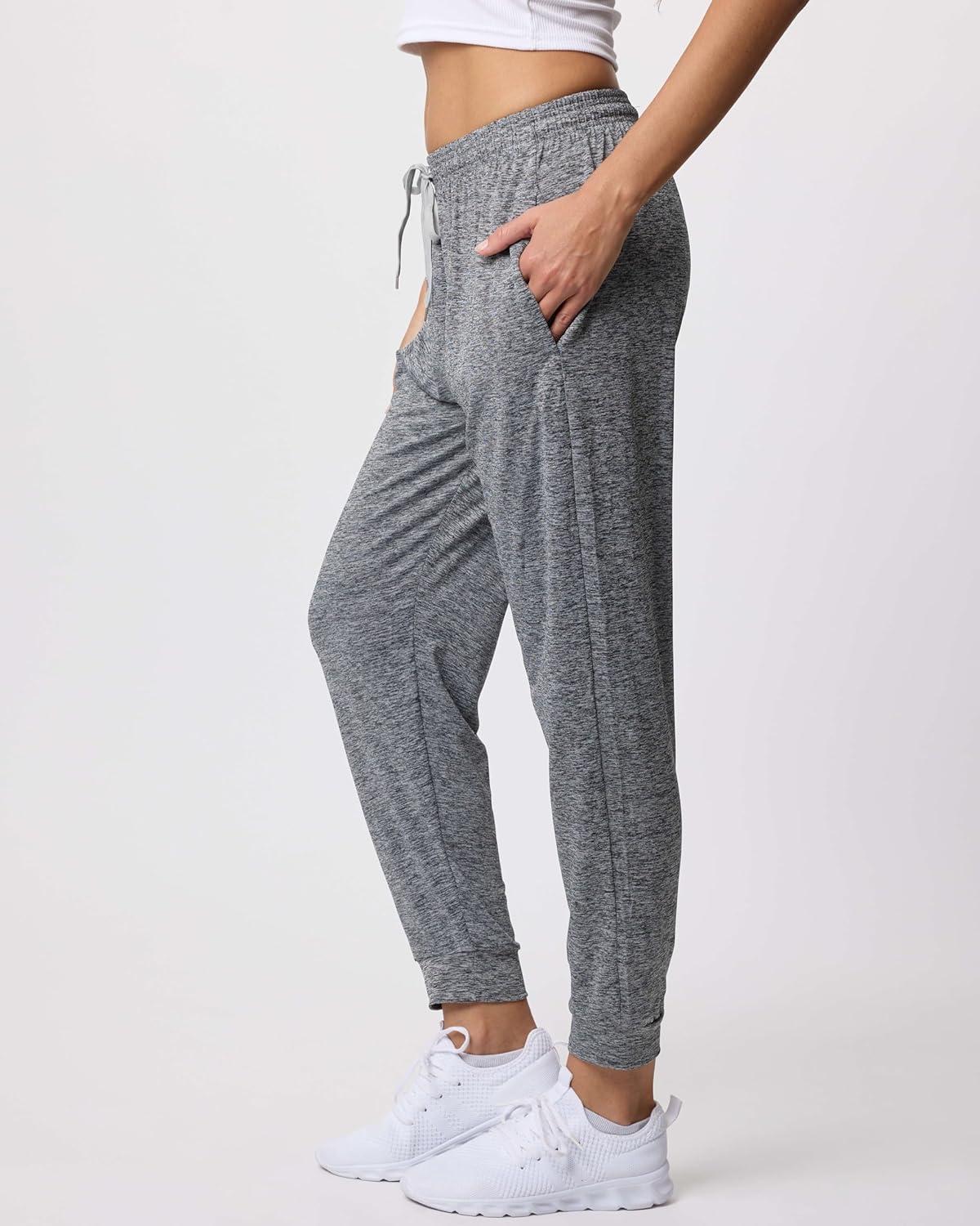 imageReal Essentials 3 Pack Womens DryFit Active Athletic Joggers Yoga Lounge Pants  Drawstring Available in Plus SizeSet 5