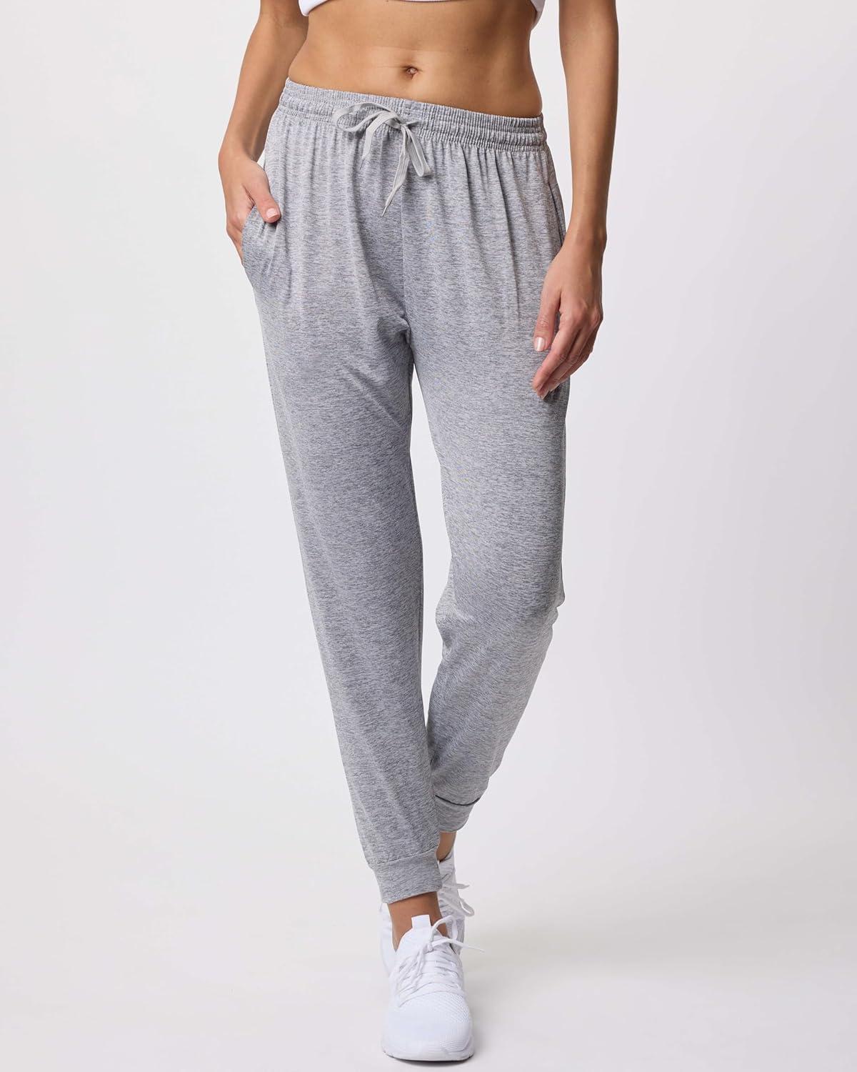 imageReal Essentials 3 Pack Womens DryFit Active Athletic Joggers Yoga Lounge Pants  Drawstring Available in Plus SizeSet 6