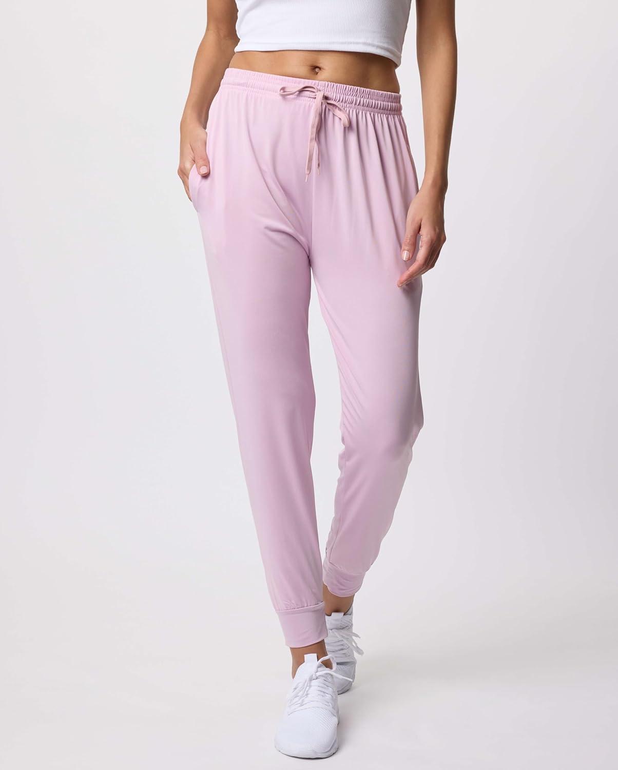 imageReal Essentials 3 Pack Womens DryFit Active Athletic Joggers Yoga Lounge Pants  Drawstring Available in Plus SizeSet 7