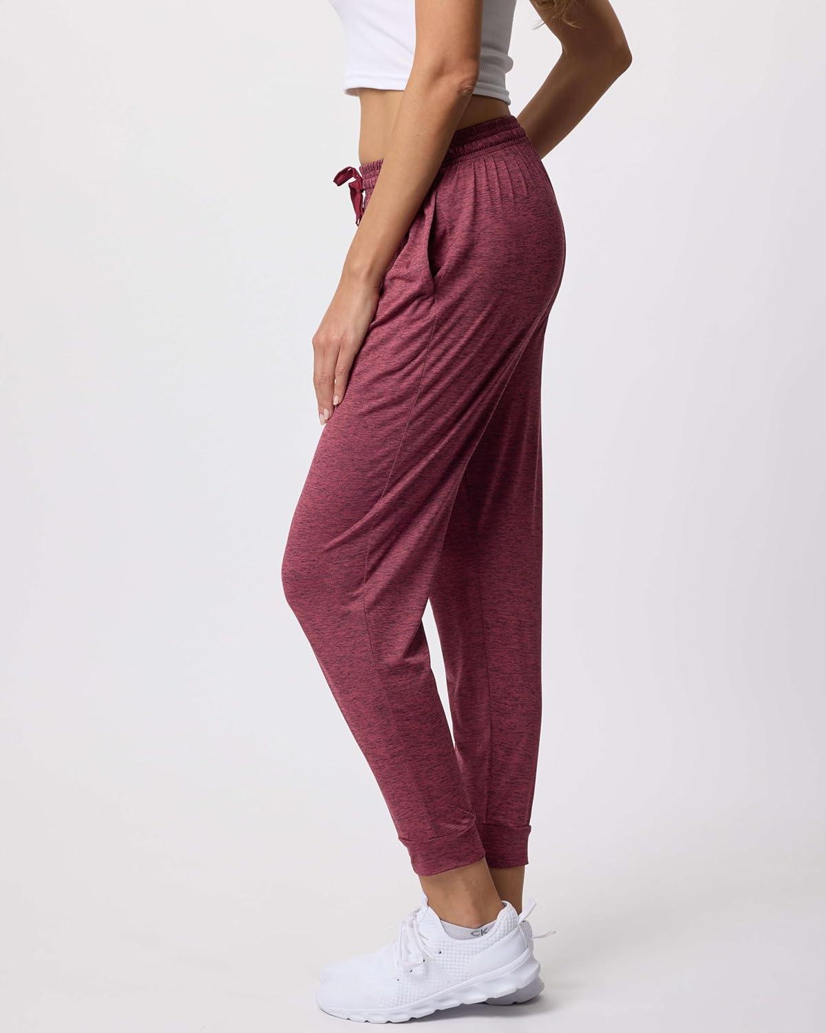 imageReal Essentials 3 Pack Womens DryFit Active Athletic Joggers Yoga Lounge Pants  Drawstring Available in Plus SizeSet 8