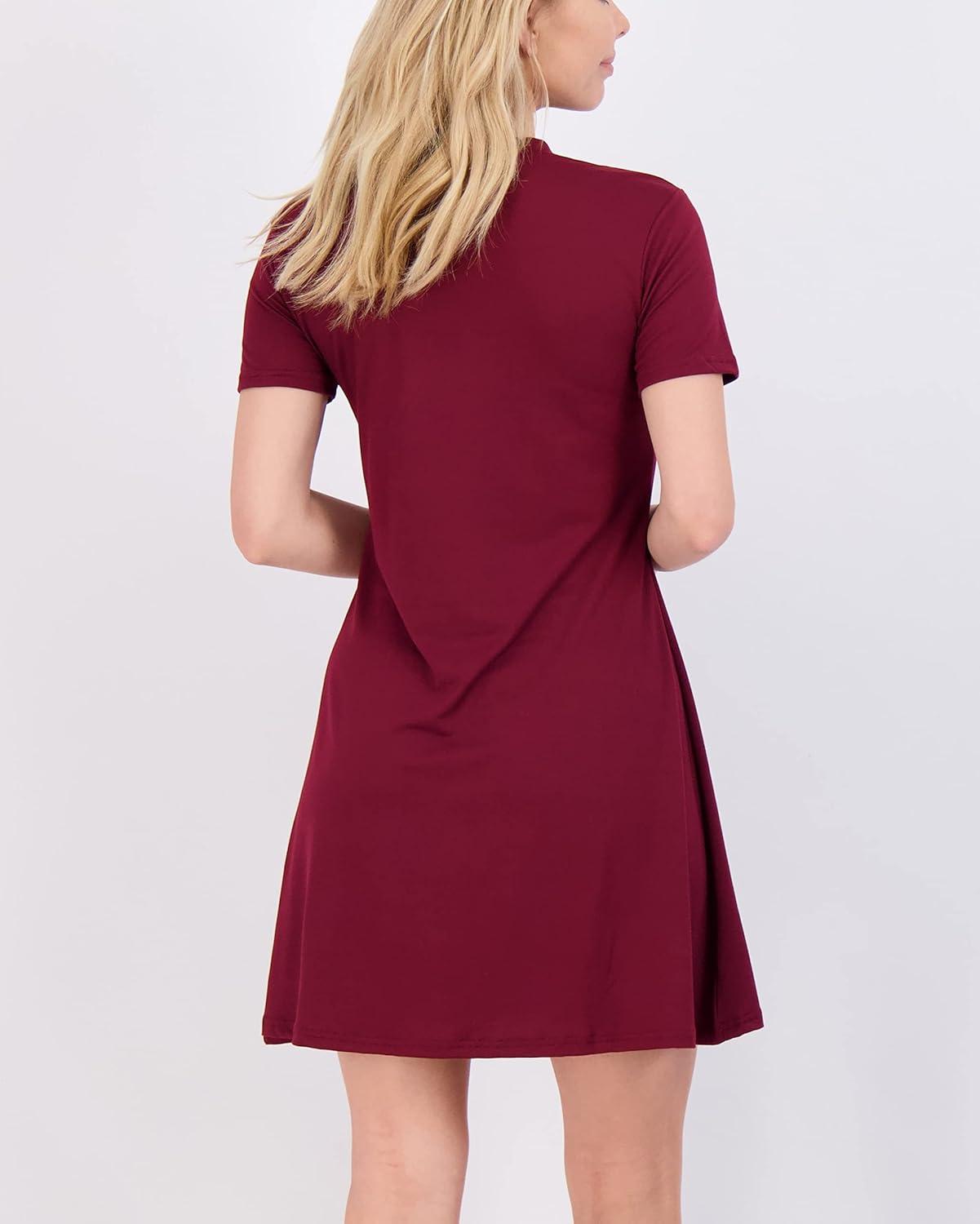 imageReal Essentials 3 Pack Womens Short Sleeve T Shirt Dress Swing Loose Casual Lounge Everyday Outfit Available in PlusSet 2