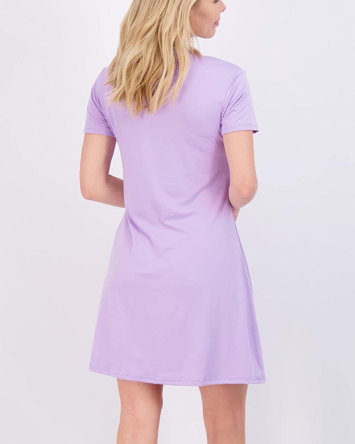 imageReal Essentials 3 Pack Womens Short Sleeve T Shirt Dress Swing Loose Casual Lounge Everyday Outfit Available in PlusSet 3