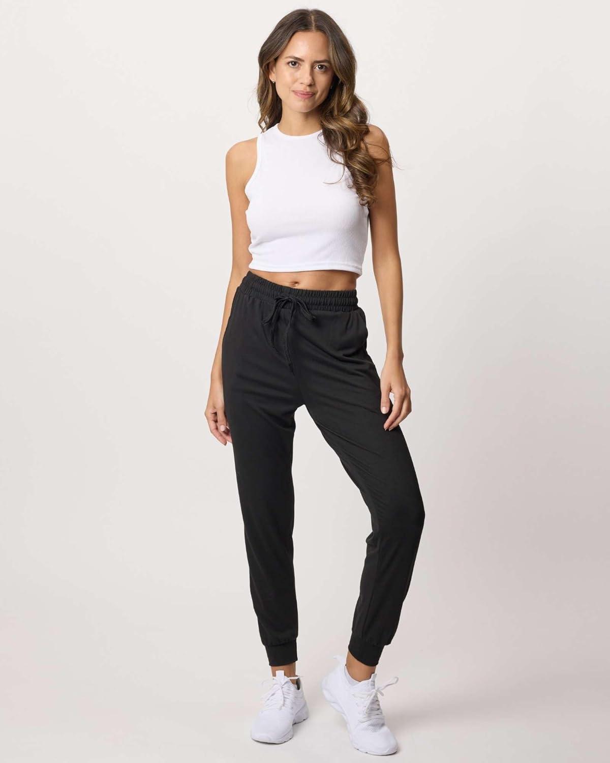 imageReal Essentials 3 Pack Womens UltraSoft Lounge Joggers Sweatpants Athletic Yoga Pants with Pockets Available in PlusSet 20