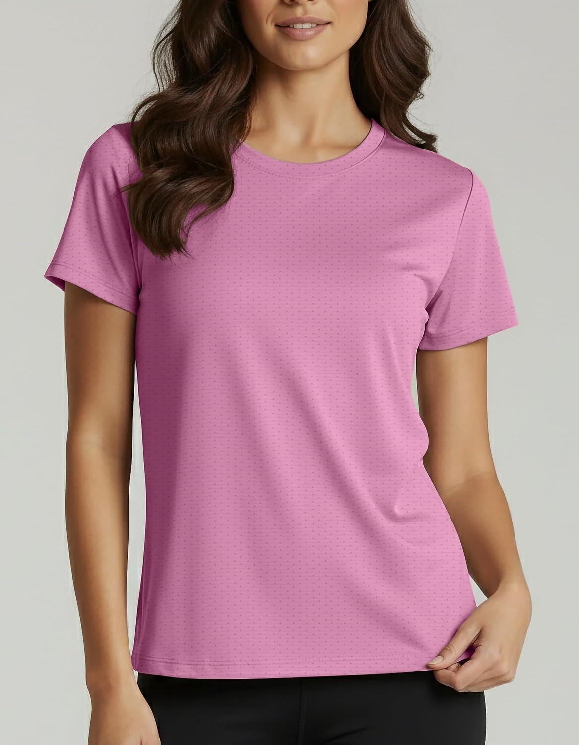 imageReal Essentials 5 Pack Womens Breeze Tech Short Sleeve TShirts Athletic Tops Gym Workout Yoga Tennis Activewear PlusSet 1