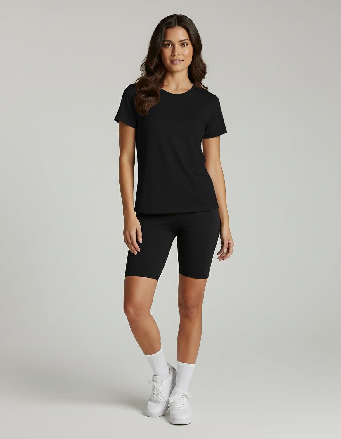 imageReal Essentials 5 Pack Womens Breeze Tech Short Sleeve TShirts Athletic Tops Gym Workout Yoga Tennis Activewear PlusSet 7