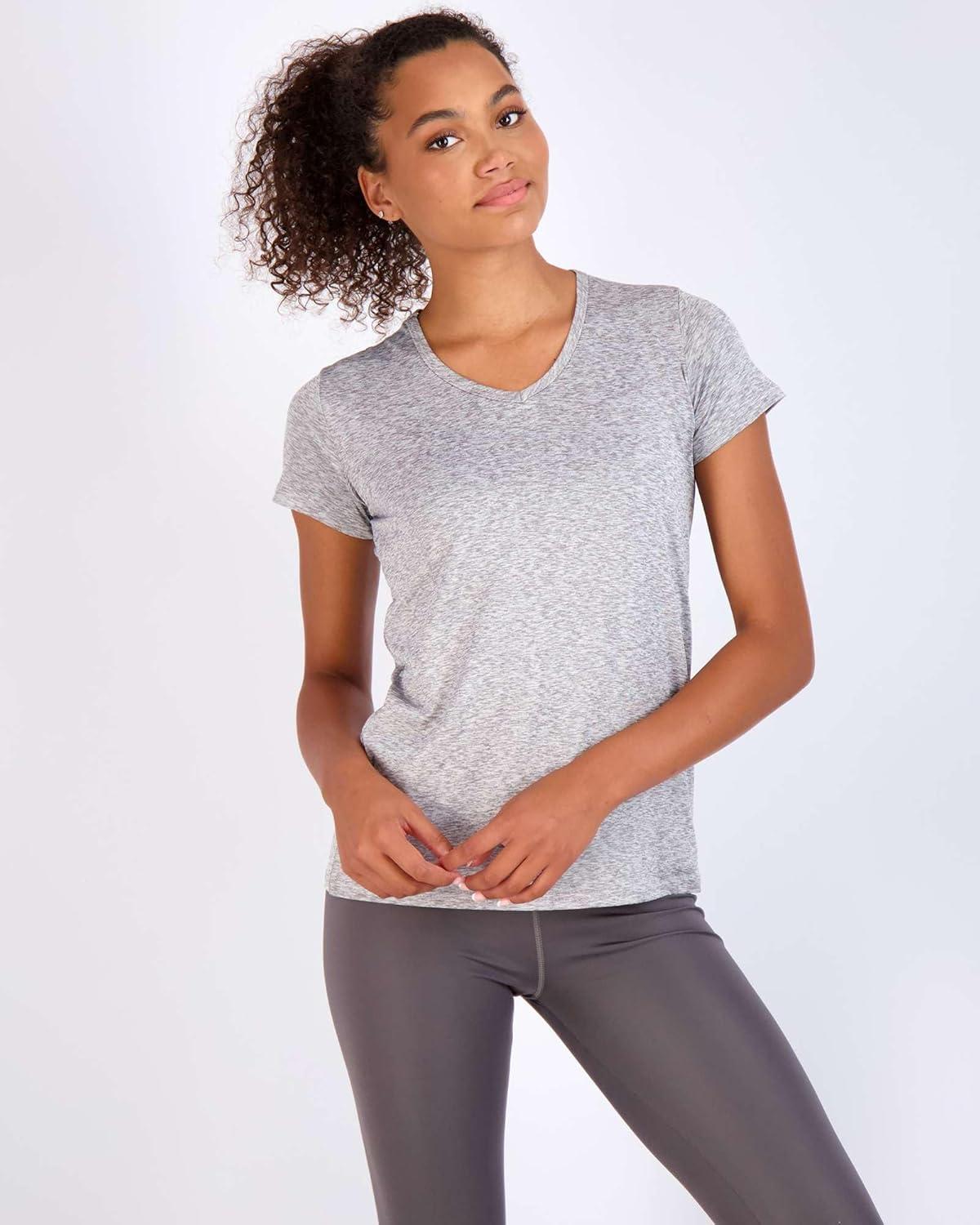 imageReal Essentials 5 Pack Womens Dry Fit Short Sleeve V Neck Workout Top  Fitness Gym Athletic Yoga TShirt Plus AvailableSet 11