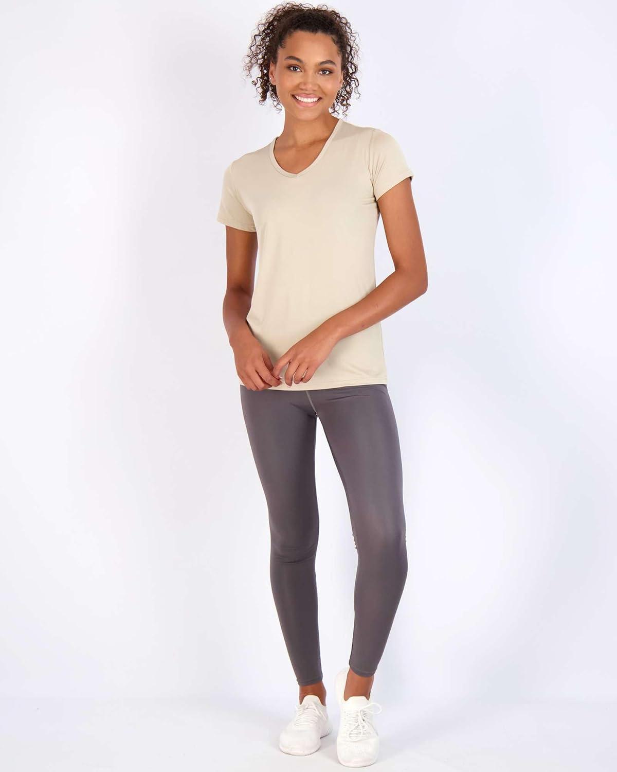 imageReal Essentials 5 Pack Womens Dry Fit Short Sleeve V Neck Workout Top  Fitness Gym Athletic Yoga TShirt Plus AvailableSet 12