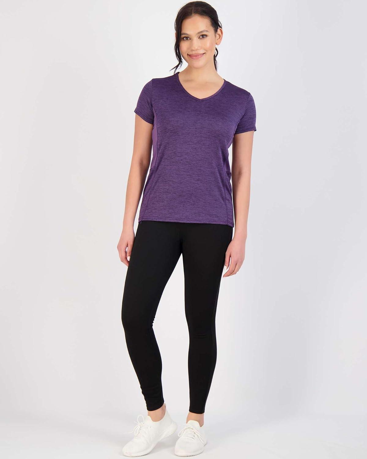 imageReal Essentials 5 Pack Womens Dry Fit Short Sleeve V Neck Workout Top  Fitness Gym Athletic Yoga TShirt Plus AvailableSet 15