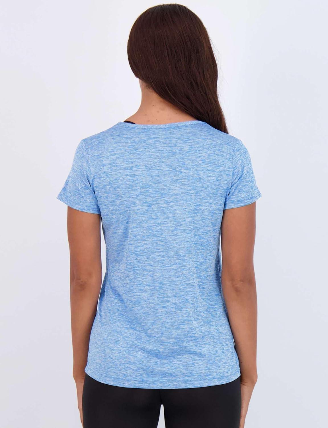 imageReal Essentials 5 Pack Womens Dry Fit Short Sleeve V Neck Workout Top  Fitness Gym Athletic Yoga TShirt Plus AvailableSet 2