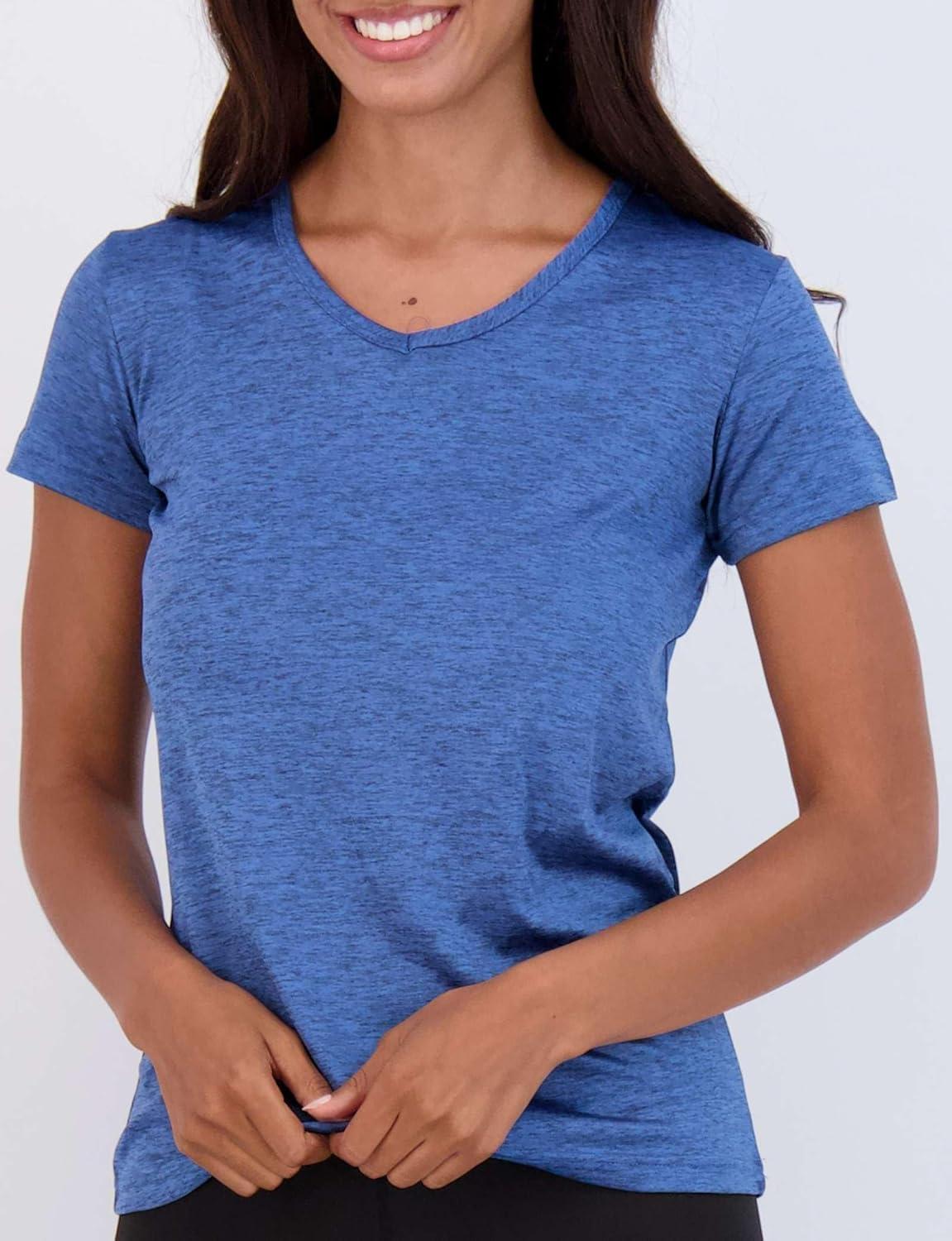 imageReal Essentials 5 Pack Womens Dry Fit Short Sleeve V Neck Workout Top  Fitness Gym Athletic Yoga TShirt Plus AvailableSet 7