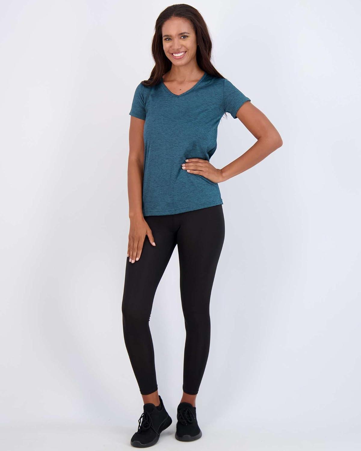 imageReal Essentials 5 Pack Womens Dry Fit Short Sleeve V Neck Workout Top  Fitness Gym Athletic Yoga TShirt Plus AvailableSet 7