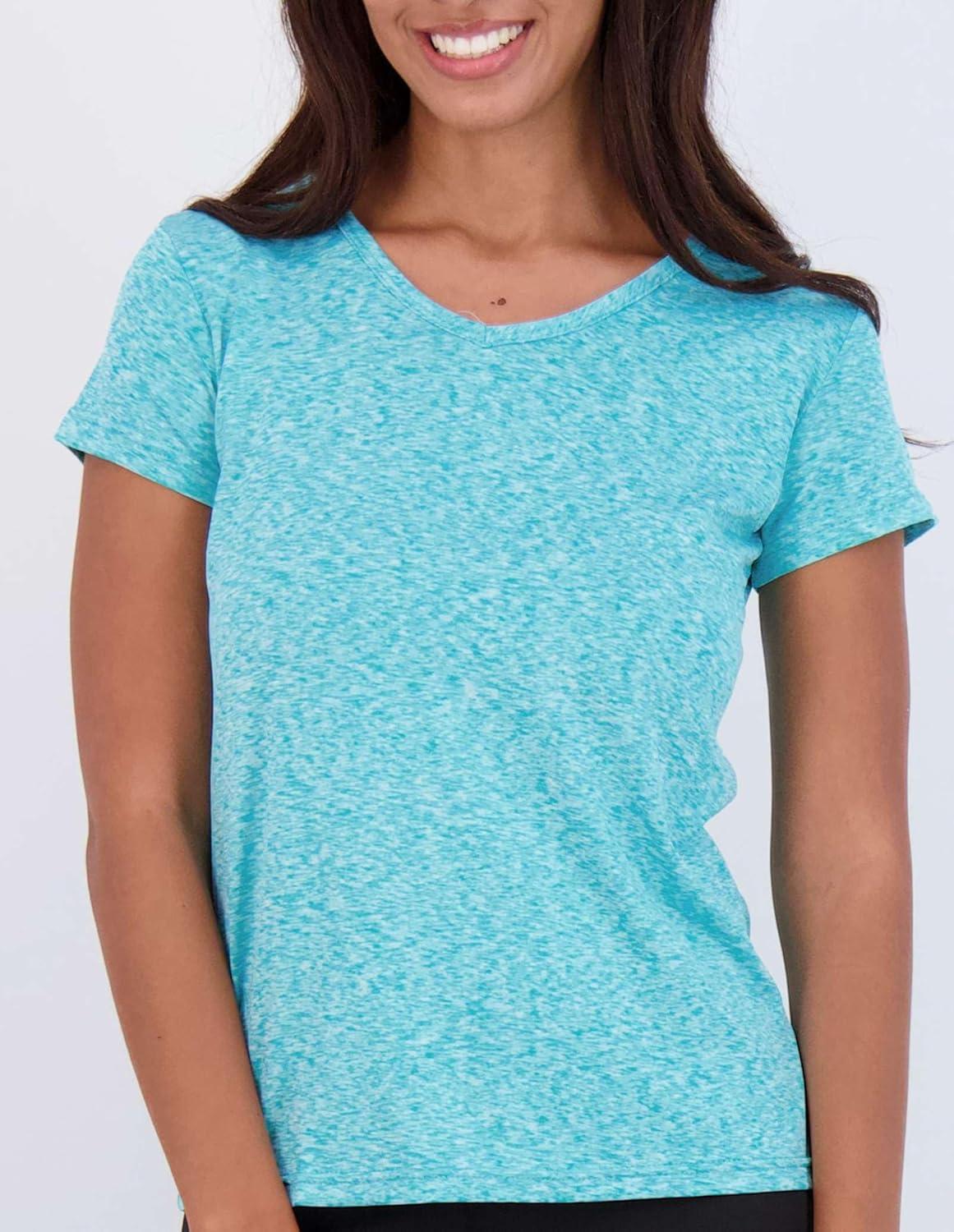 imageReal Essentials 5 Pack Womens Dry Fit Short Sleeve V Neck Workout Top  Fitness Gym Athletic Yoga TShirt Plus AvailableSet 8