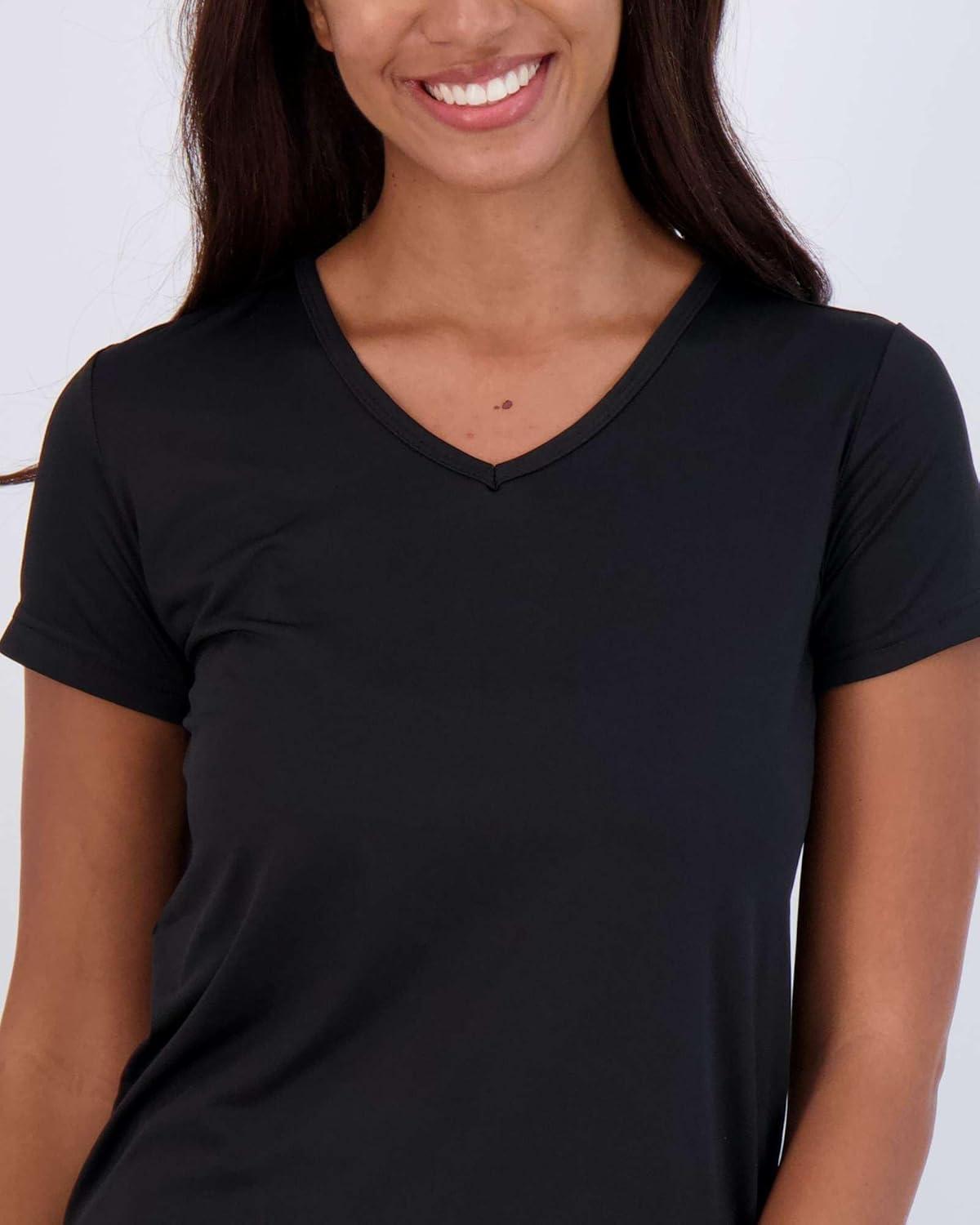 imageReal Essentials 5 Pack Womens Dry Fit Short Sleeve V Neck Workout Top  Fitness Gym Athletic Yoga TShirt Plus AvailableSet 9