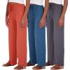 imageReal Essentials 3 Pack Soft Palazzo Pajama Pants for Women Wide Leg Comfortable Casual Lounge Yoga Bottoms Plus SizeSet 4