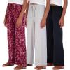 imageReal Essentials 3 Pack Soft Palazzo Pajama Pants for Women Wide Leg Comfortable Casual Lounge Yoga Bottoms Plus SizeSet 7
