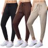 imageReal Essentials 3 Pack Womens DryFit Active Athletic Joggers Yoga Lounge Pants  Drawstring Available in Plus SizeSet 10